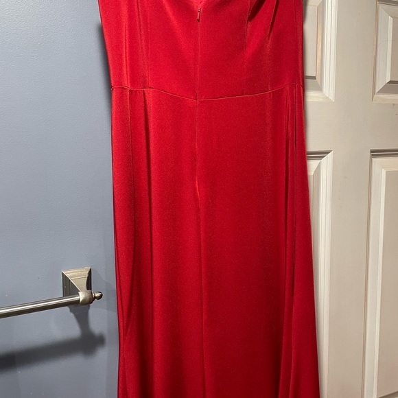 JVN Jovani Strapless Red Prom Dress - Picture 3 of 5